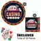 Casino Night Party Supplies Bundle, 10.5" Paper Dinner Plates and Luncheon Napkins, Serves 16